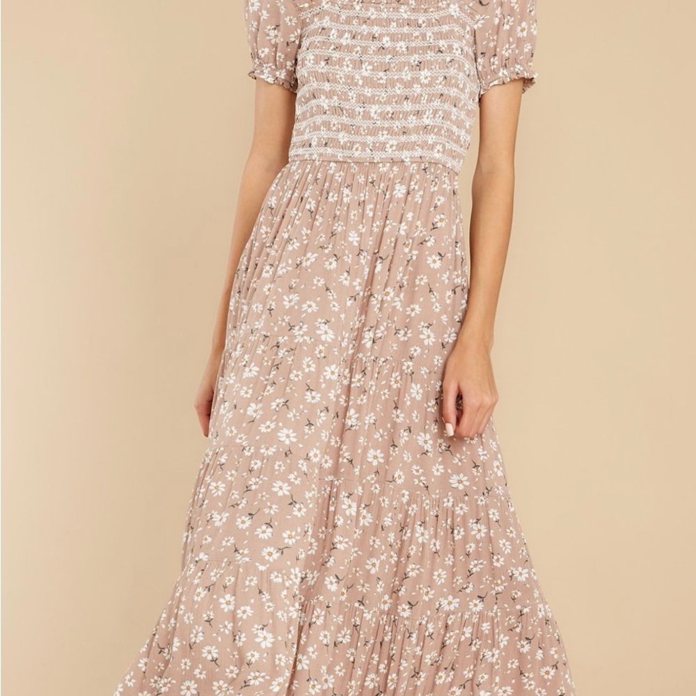 Storia brown floral maxi dress